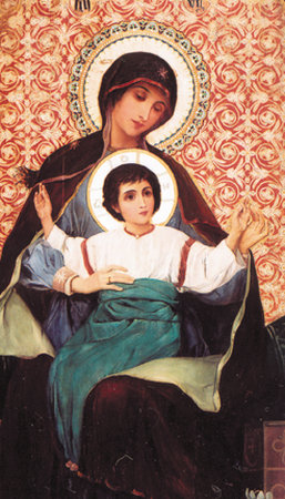 Икона «Богоматерь с Младенцем» после реставрации